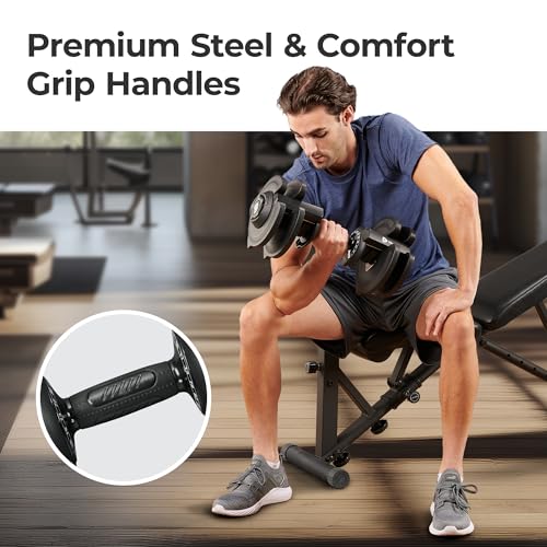Adjustable Dumbbells 15Lb 25Lb 43Lb 55Lb 90Lb 6in1 G4562