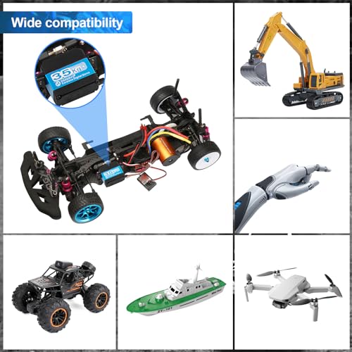 35KG High Torque Coreless Motor Servo Waterproof Metal Gear Digital Stainless Steel Gear Servo with 25T Servo Arm K9738
