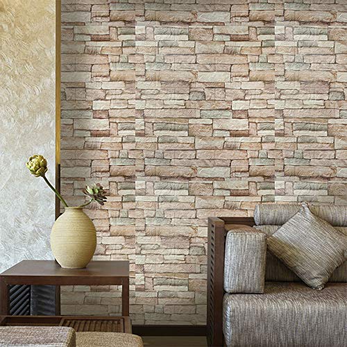 10 Pack Self-Adhesive Faux Stone Wall Panel W94347