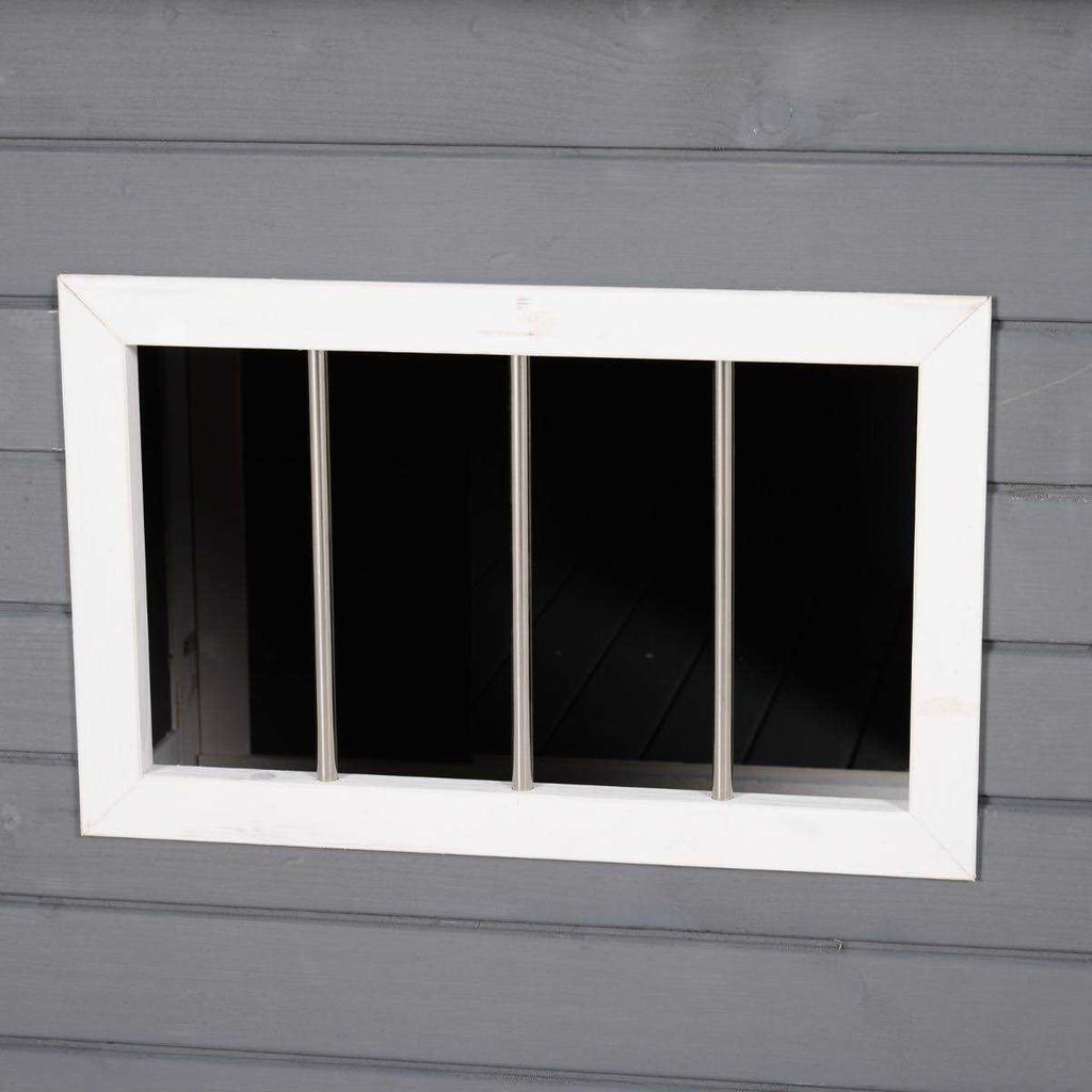 59x64x39 Wood Large Dog House with Porch Deck B739949