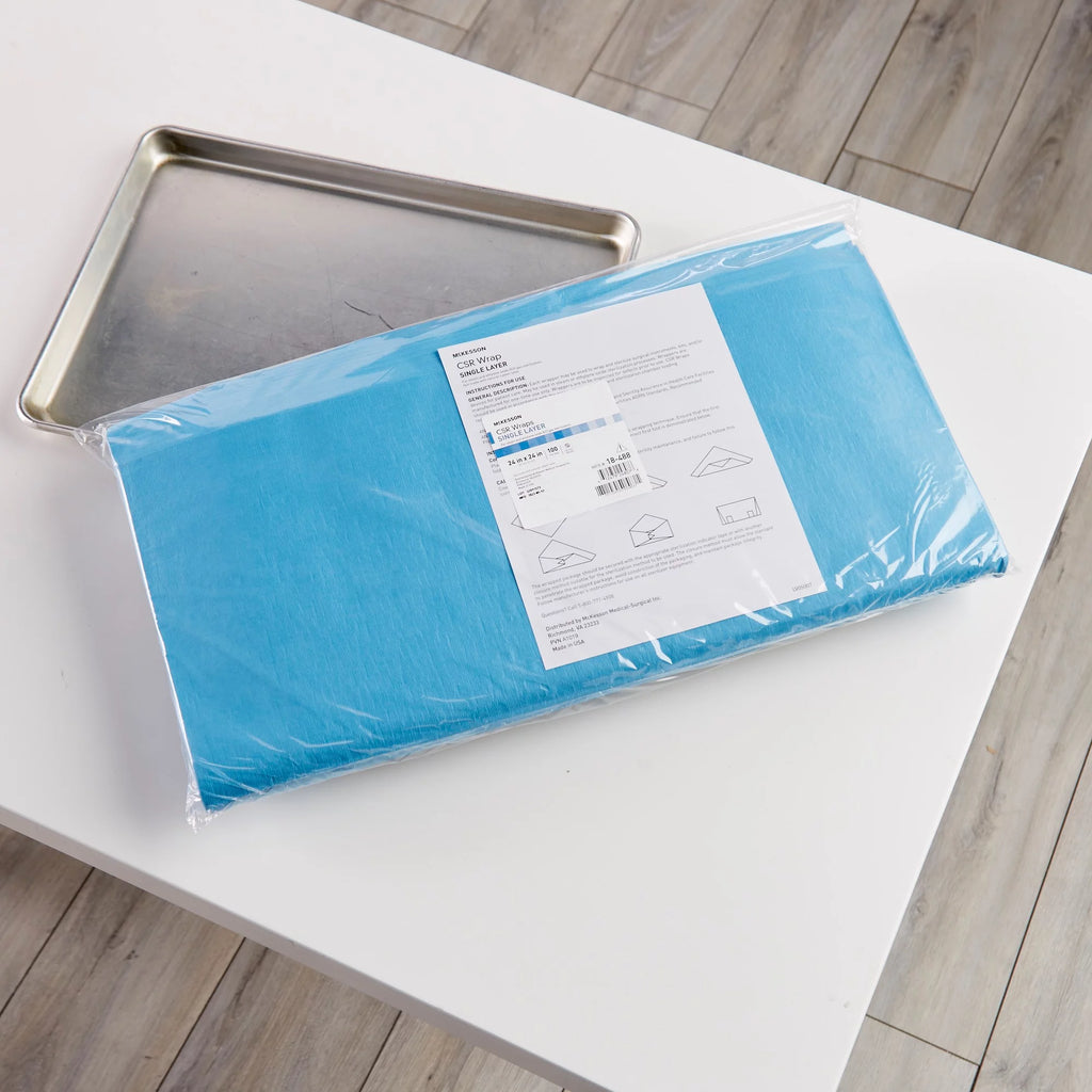 Sterilization Wrap Blue 24 x 24" 100 Ct W2275