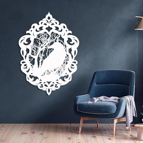Gold Metal Crow Wall Art 13x19 in S8190