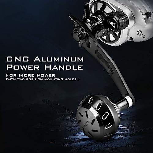 Low Profile Baitcasting Fishing Reel, Graphite Frame, 35 lbs. Drag E65358