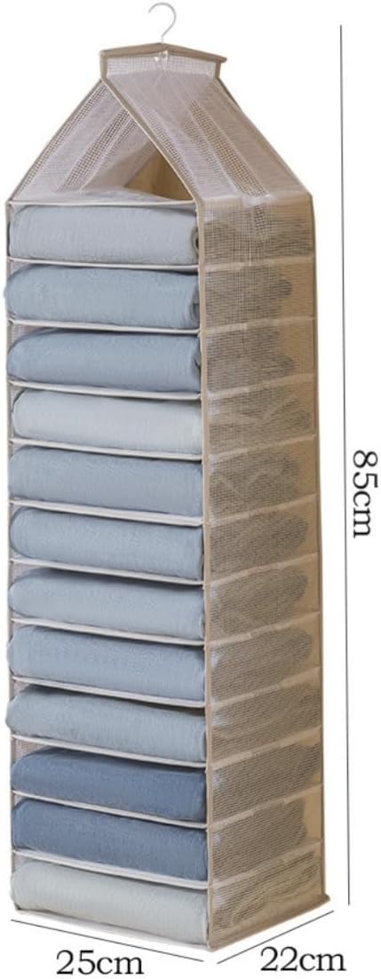 Hanging Wardrobe Organizer with 12 Storage Cubes F691
