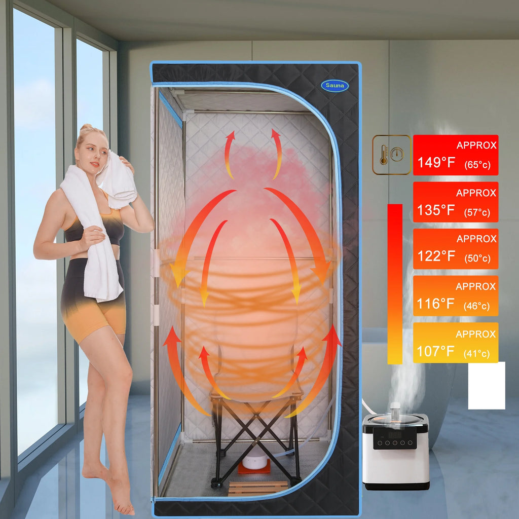 Black Far Infrared Full Body Sauna Tent Z754318