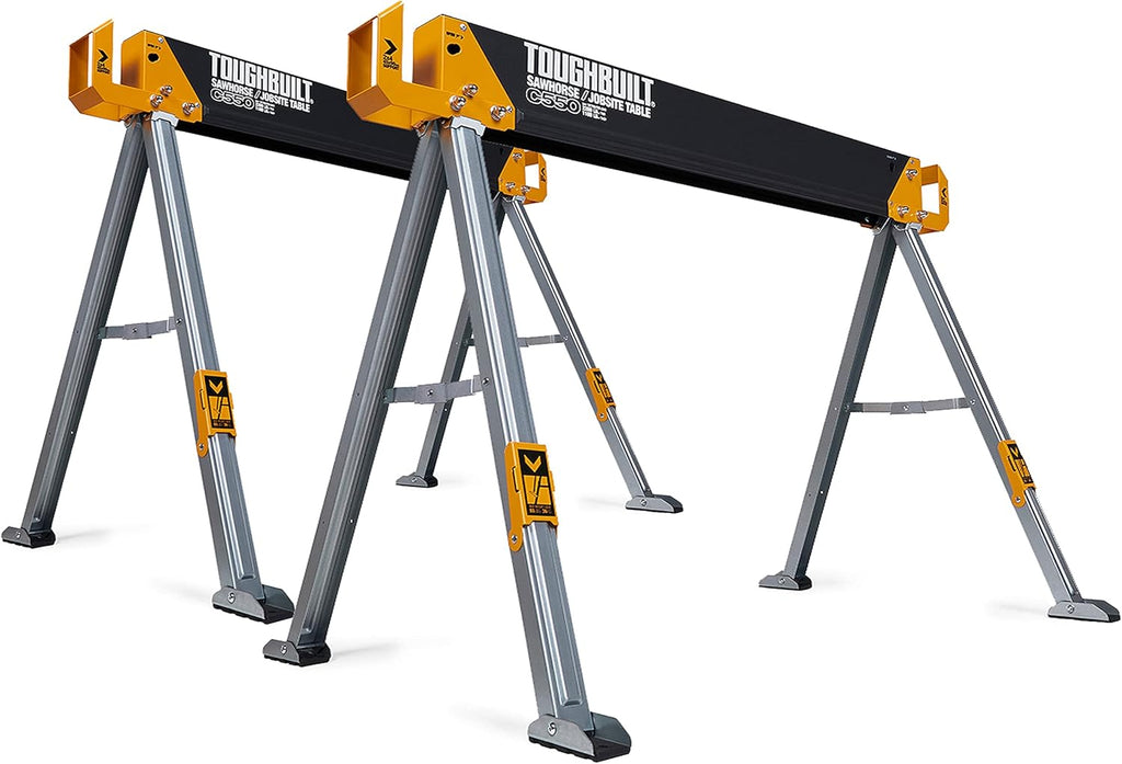 Folding Sawhorse/Jobsite Table, 100% High Grade Steel, 41.5-Inch W150