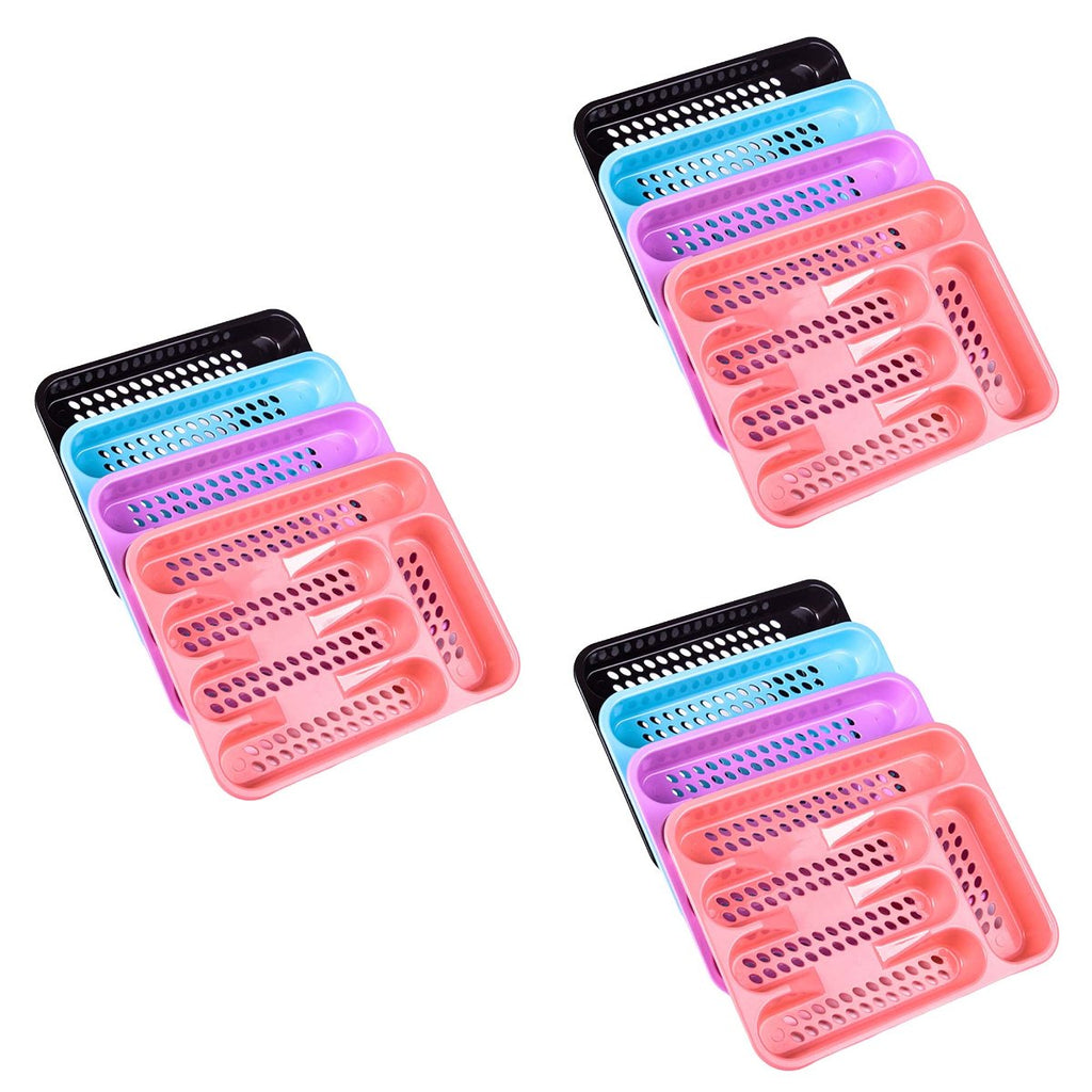 3 Count Kitchen Drawer Storage Tray with Lids Cutlery Organiser D959