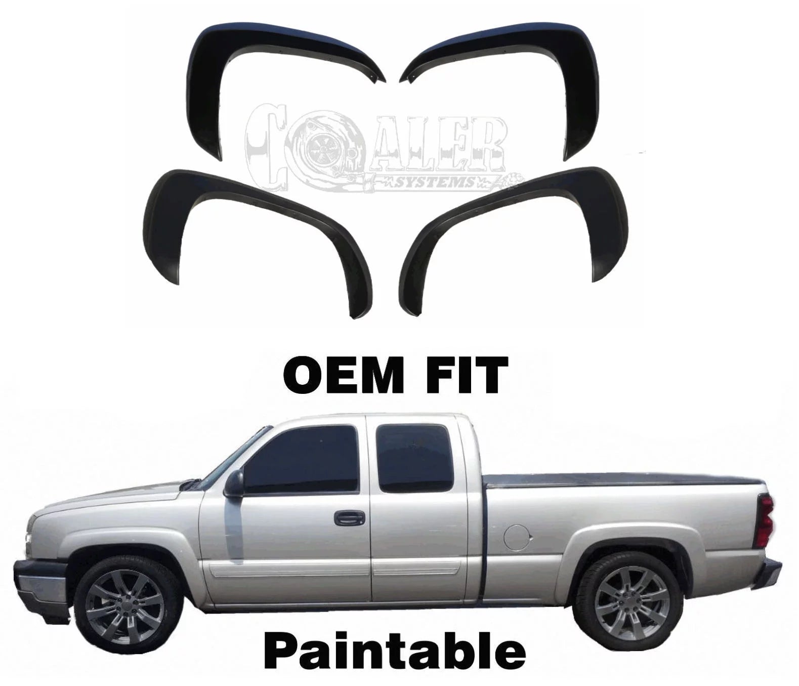 Black Matte Fender Flares Q1054