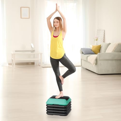 16" x 16" Adjustable Aerobic Stepper with 4 Risers, Green Y4784