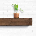 Rustic Real Wood Floating Mantle Shelf X25031