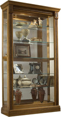 Medium Brown Two Way Sliding Door Curio M668
