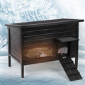 Large Size 34.2" L*21.2" W*26.7" H Insulated Wooden Cat Shelter W6242