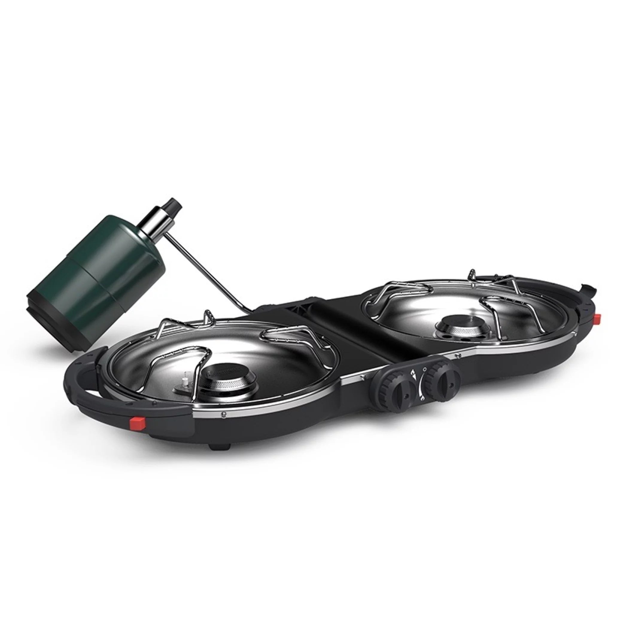 Black 2 Burner Portable Propane Camping Stove Q910