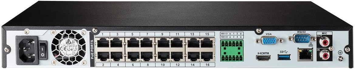 4K Security Camera System, 16-Channel 3TB NVR with 8 Indoor/Outdoor Wired IP POE Metal Cameras D309