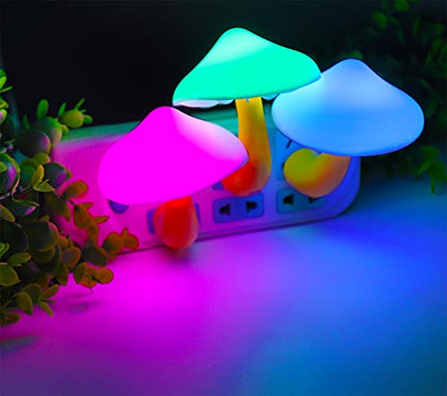 5Pack Sensor LED Night Light Plug in Mushroom Light Y175