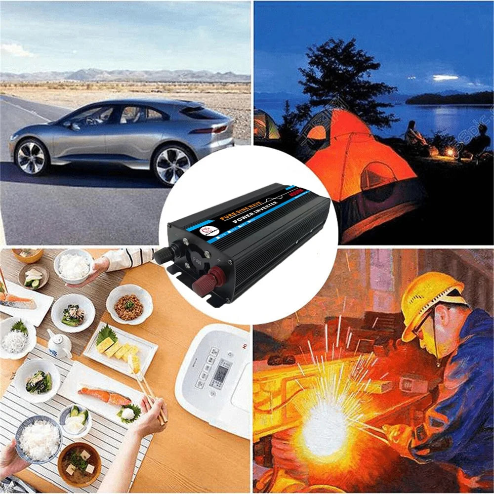 4000W Pure Sine Wave Power Inverter DC12V to AC 120V B305