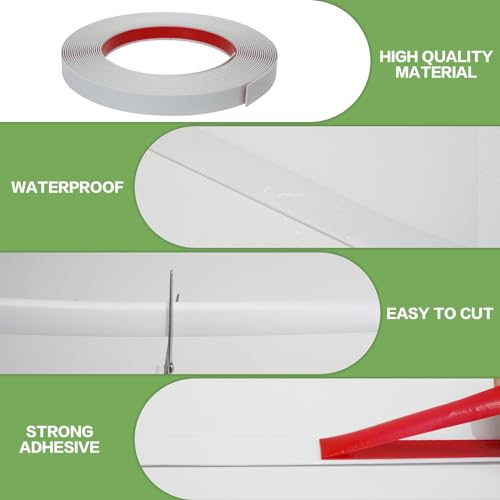 9.8Ft Peel and Stick Flexible Waterproof Wall Trim Silver N2190
