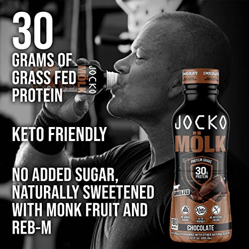 30g Grass Fed Protein Shakes Ready to Drink 12 FL Oz (Pack of 12) Chocolate K2301
