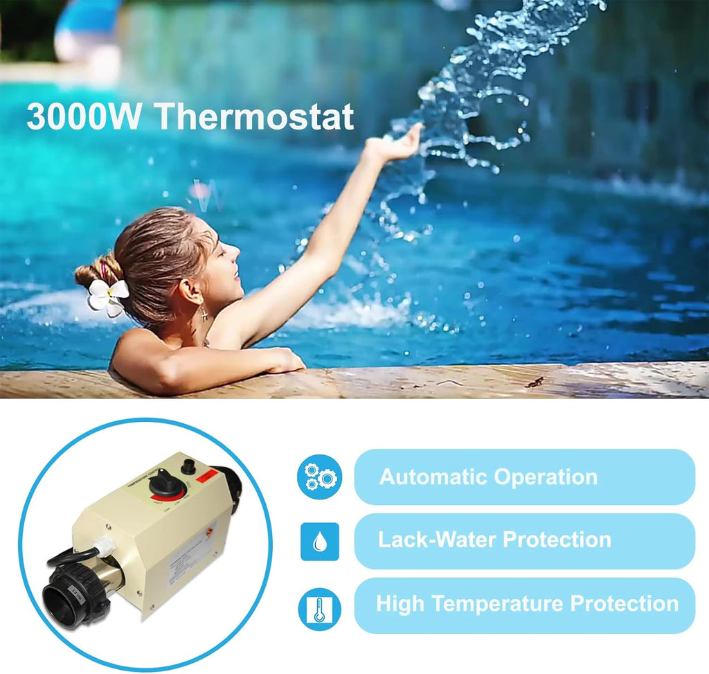 3KW 220V Electric Swimming Pool Heater Y995631